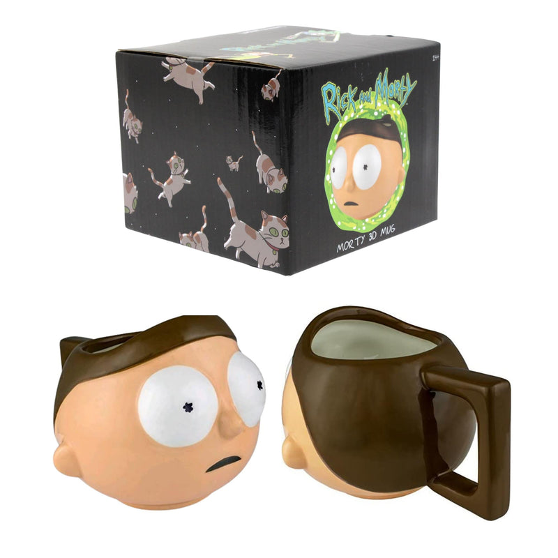 Rick and Morty - Large Morty 3D Coffee Tea Collectible Drinks Mug 650ml - Toptoys2u