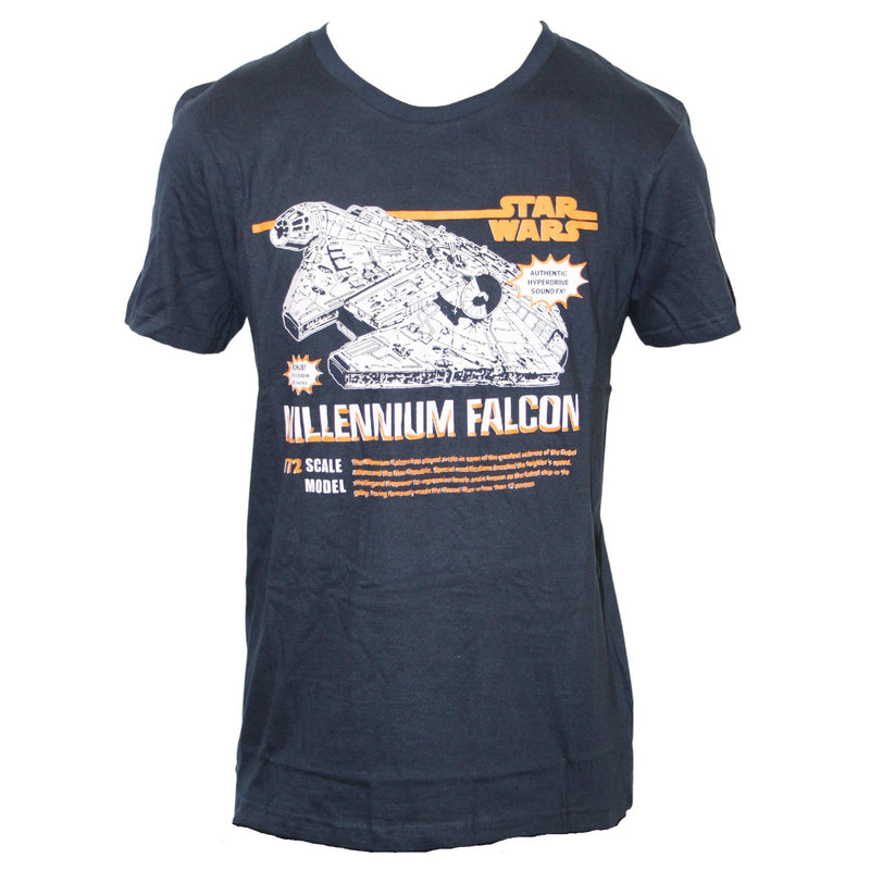 Star Wars Millenium Falcon Navy Adult Unisex T-Shirt - Medium - Toptoys2u
