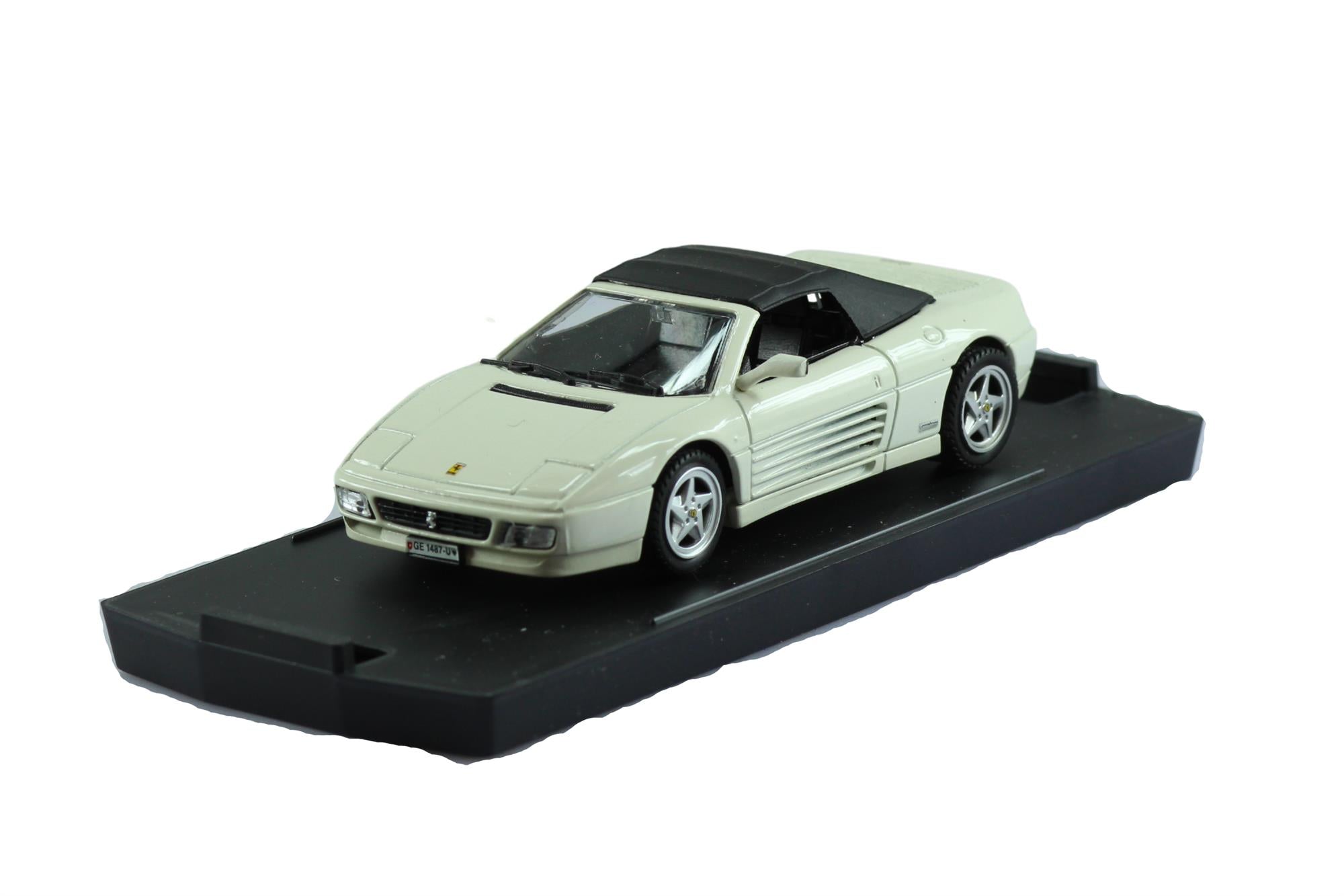 Bang Models - 1:43 Scale Diecast Ferrari 348 Spider in White - Made in Italy - Toptoys2u