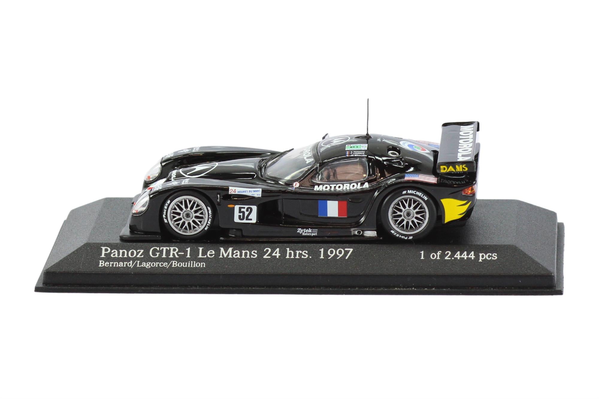 Action Models - 1:43 Scale Diecast Panoz GTR-1 24hrs Le Mans 1997 #52 - Bernard, Lagorce & Boullion - Toptoys2u
