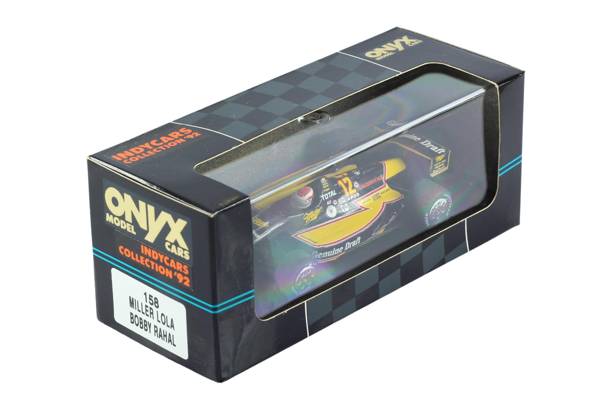 Onyx Models - 1:43 Scale Diecast Indycars Collection 1992 - 158 Miller Lola - Bobby Rahal #12 - Toptoys2u