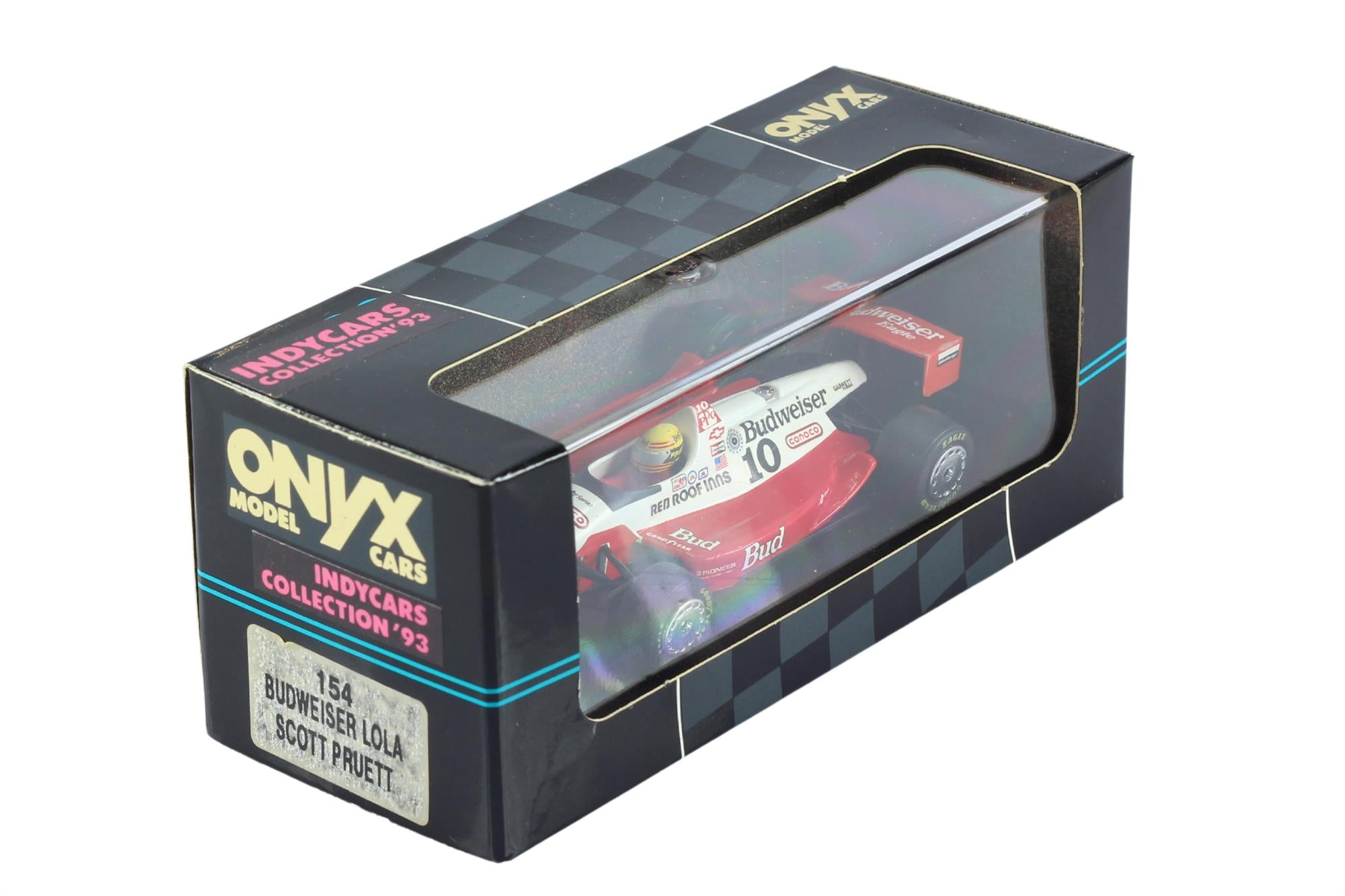 Onyx Models - 1:43 Scale Diecast Indycars Collection 1993 - 154 Budweiser Lola - Scott Pruett #10 - Toptoys2u