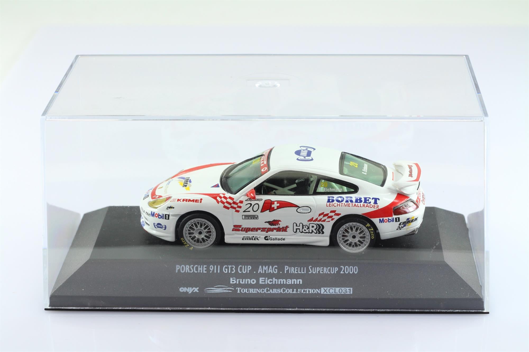 Onyx Models - 1:43 Scale Diecast Porsche 911 GT3 Cup - Pirelli Supercup 2000 - Bruno Eichmann - Toptoys2u