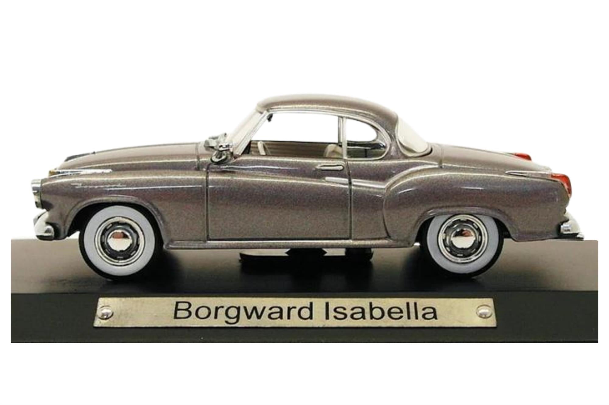 Atlas Editions - 1:43 Scale Diecast Auto Klassiker 129105 - Borgward Isabella - Gunmetal Grey - New Still Sealed - Toptoys2u