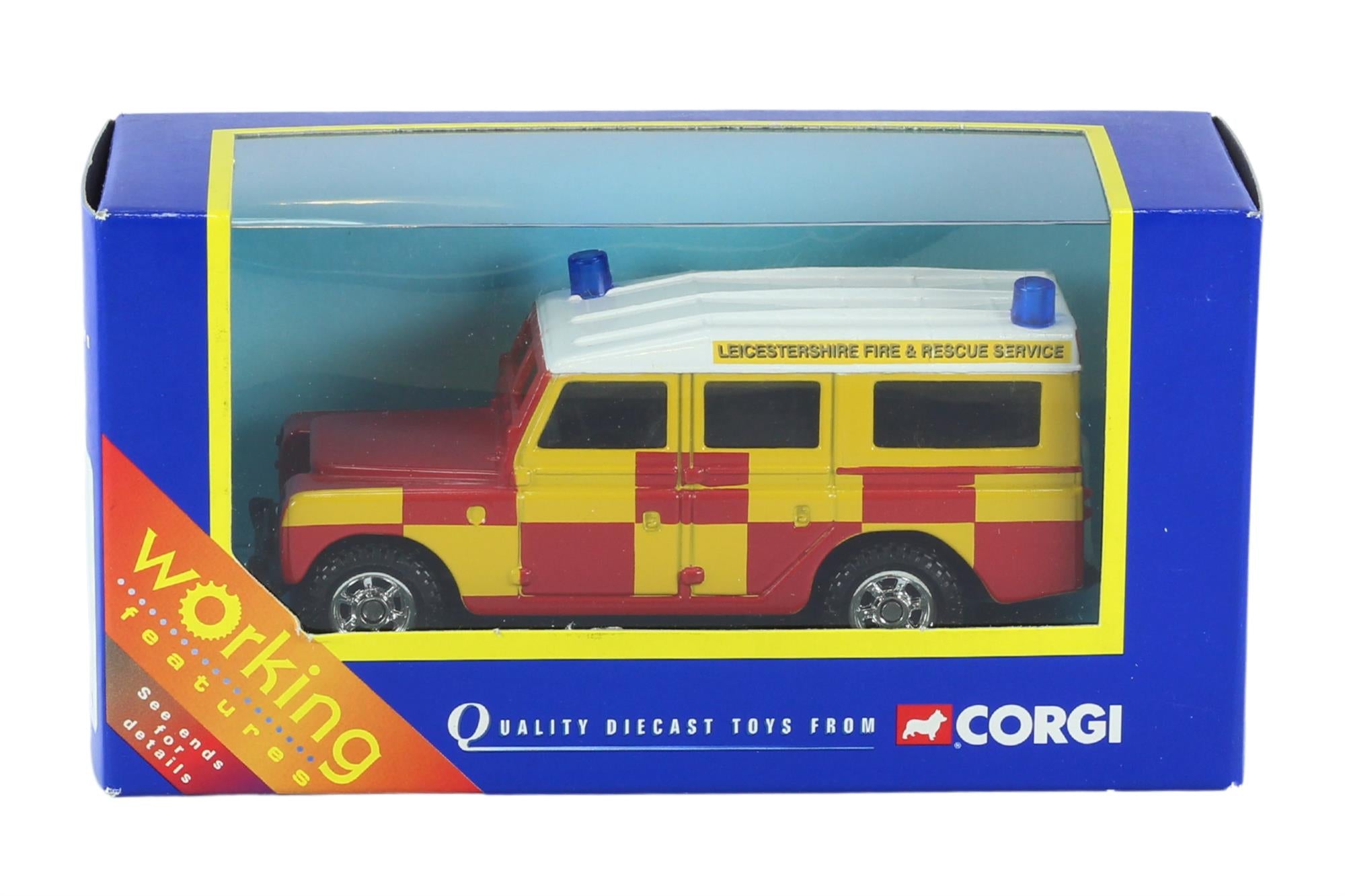 Corgi Models - 1:36 Scale Diecast Land Rover Leicestershire Fire & Rescue Service 57905 - Toptoys2u
