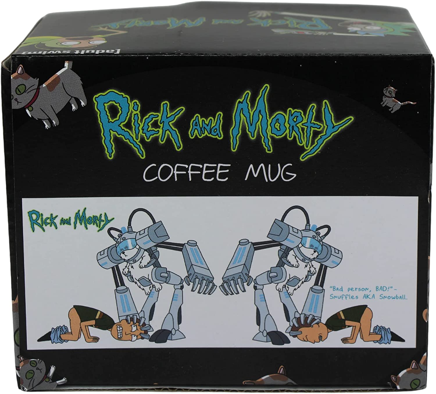 Rick & Morty - Blips & Chips Bifold Wallet & Snowball Bad Person Bad Mug - Great Value Mug & Wallet Set - Toptoys2u