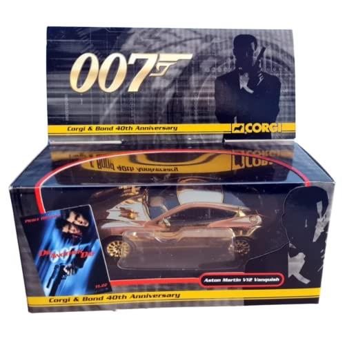 Corgi James Bond 007 Gold Plated Aston Martin V12 - 40th Anniversary Edition Diecast Model Car - Toptoys2u