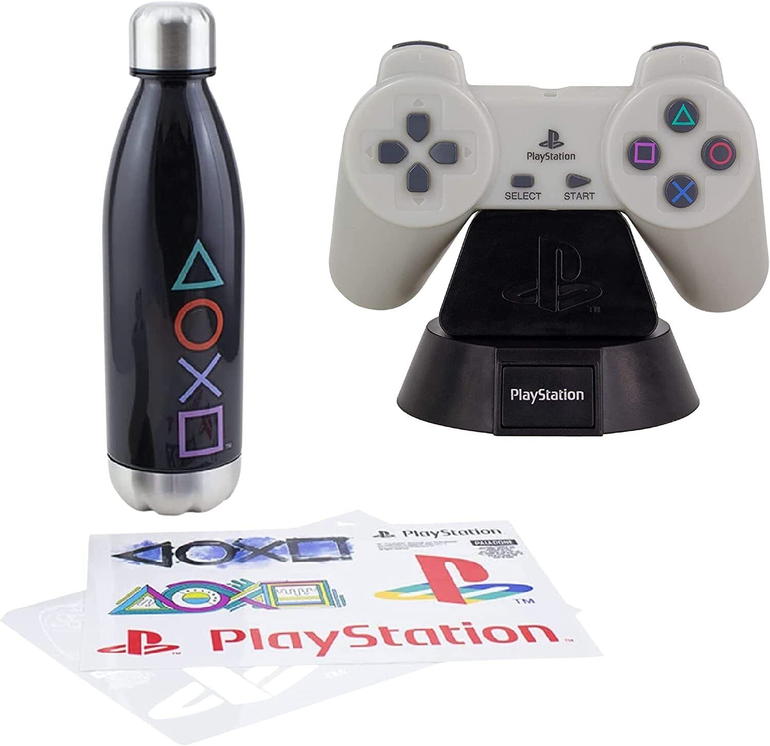 Playstation Classic Logo Design Gift Set - Stein, Bottle and Controller - Toptoys2u
