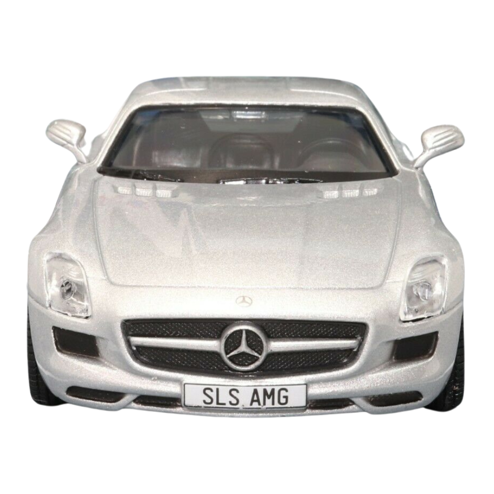 Mercedes SLS AMG Silver 1:43 Scale Die-cast Model Toy Car DeAgostini - Toptoys2u