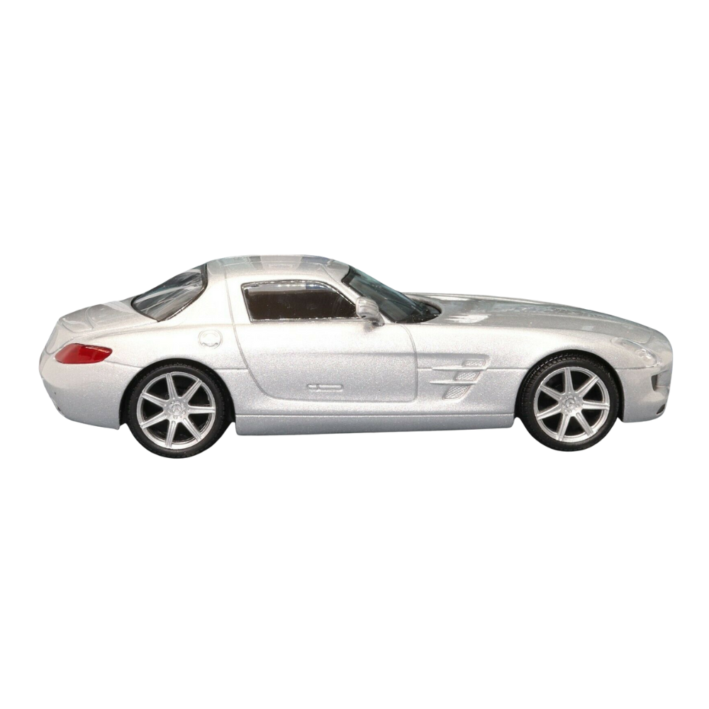 Mercedes SLS AMG Silver 1:43 Scale Die-cast Model Toy Car DeAgostini - Toptoys2u