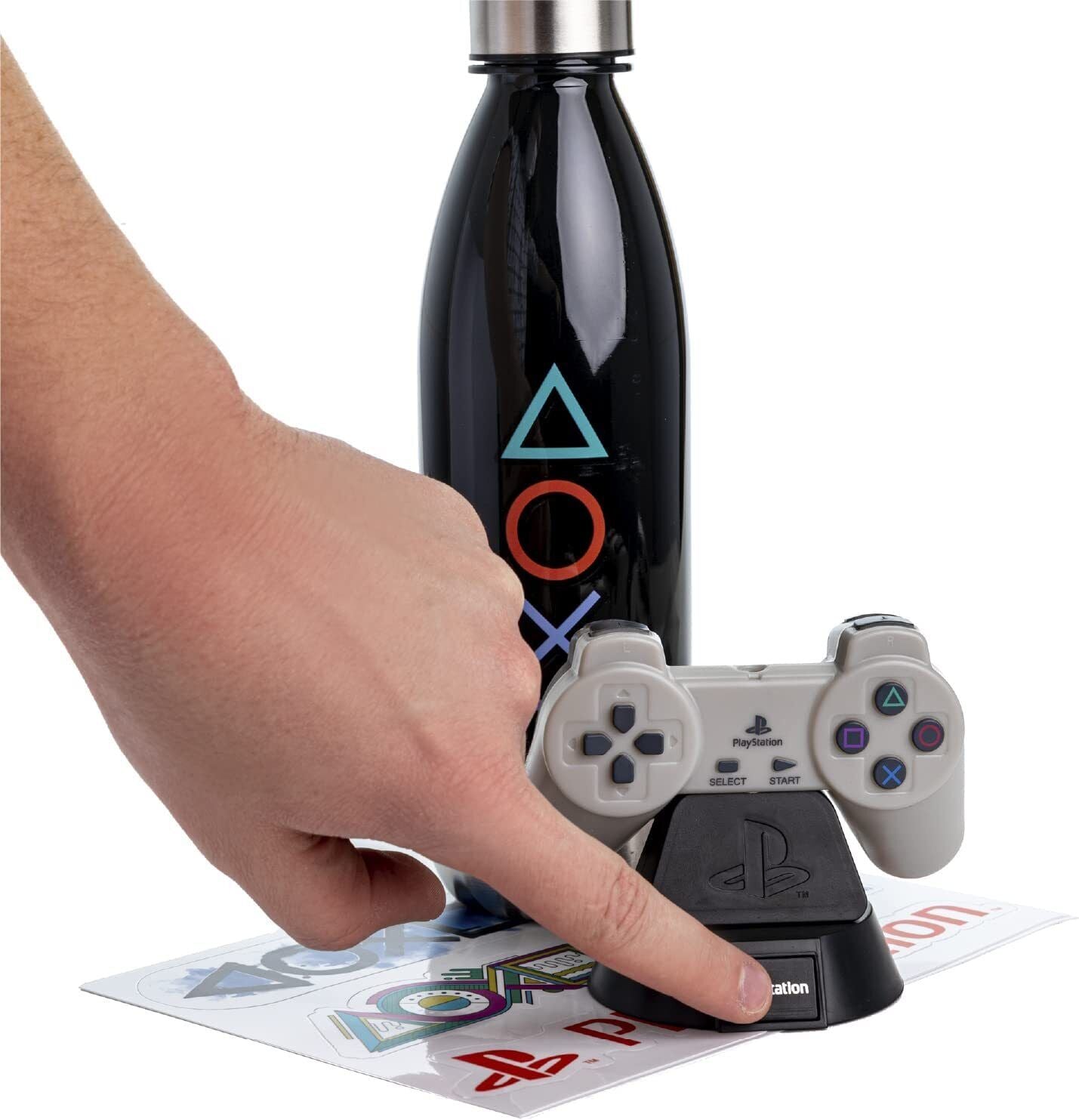 Playstation Gift Set with Icons Light, Stickers, and 680ml Bottle - Toptoys2u