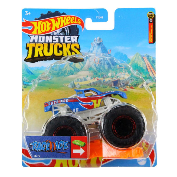 Hot Wheels Monster Trucks Race Ace 1:64 Scale Diecast - Toptoys2u