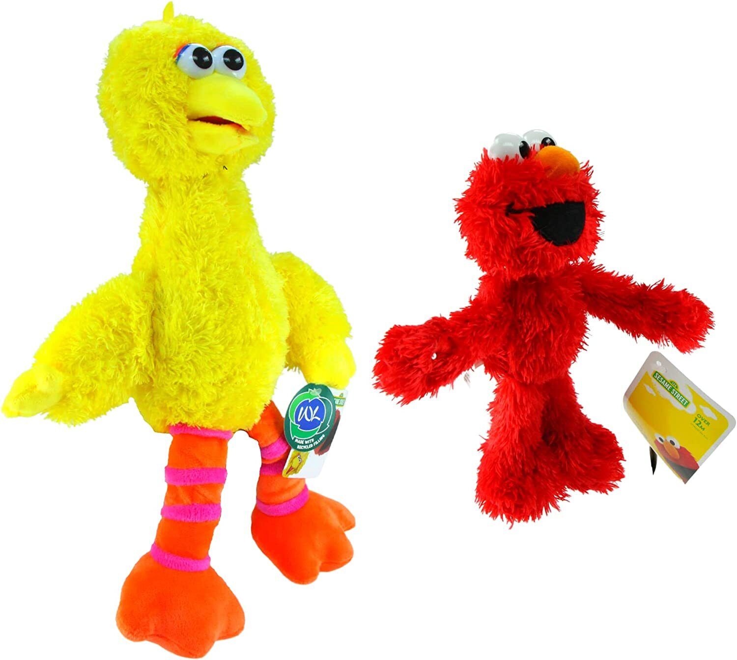 Sesame Street - Soft Plush Toy Set of 2 - Big Bird & Elmo - Toptoys2u